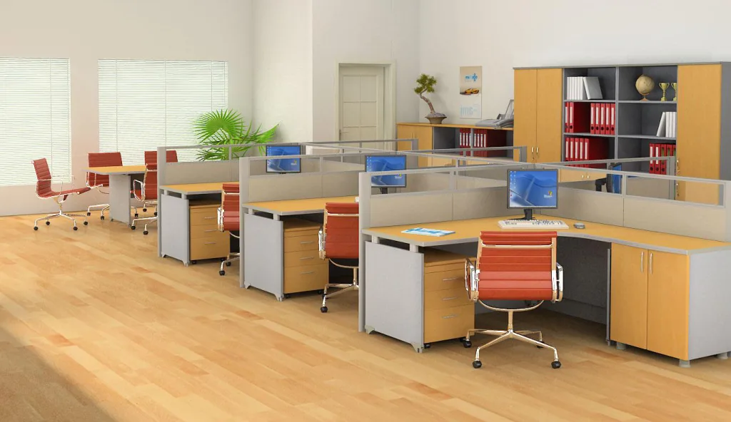 Thiết kế thi công nội thất văn phòng - Phòng làm việc nhân viên | Vietanhkhoa