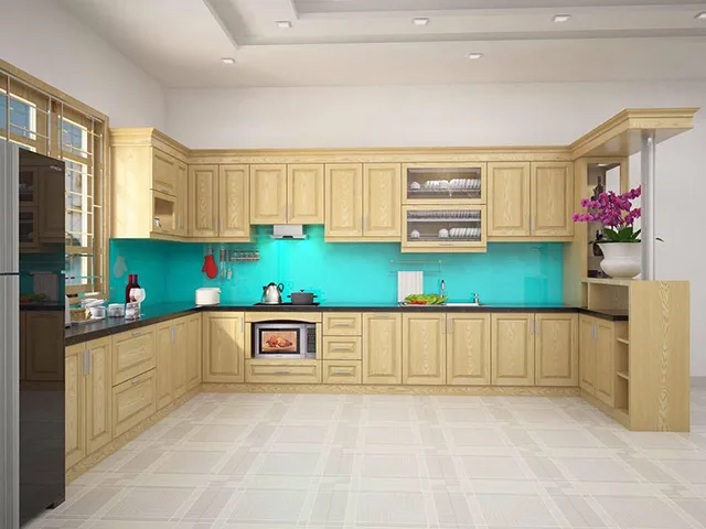 Thiết kế căn bếp nhỏ gọn nhưng vẫn hiện đại và đầy đủ tiện nghi 