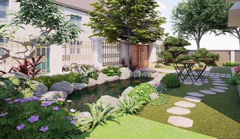 Ý tưởng thiết kế sân vườn trước nhà đẹp, thu hút ánh nhìn